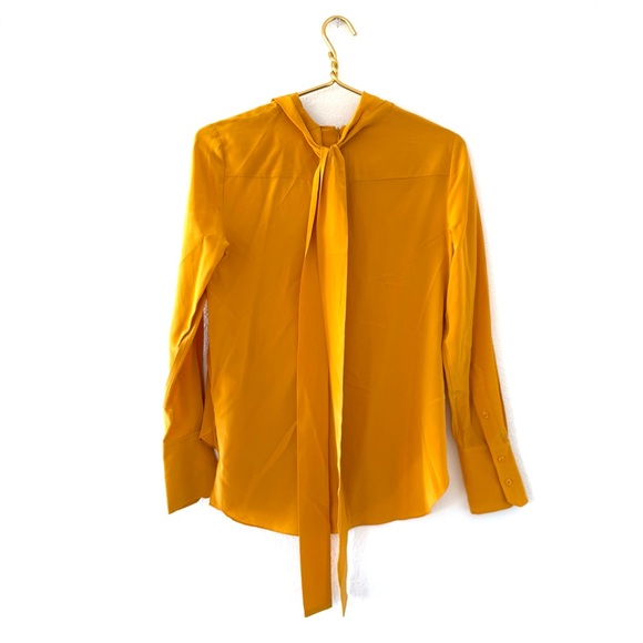 A.L.C. NWT Silk Sophie Top in Carnation in Yellow - Picture 6 of 9